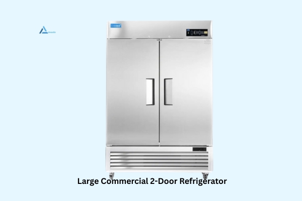 ICECASA 54" W Commercial Refrigerator, 49 Cu.ft 2-Door Stainless Steel Reach-In Fridge